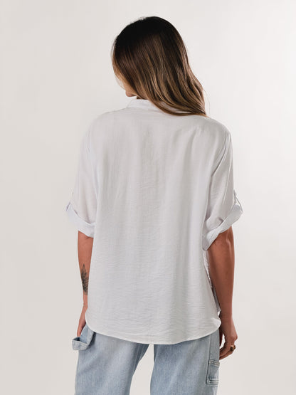 Camisa coreana efecto lino