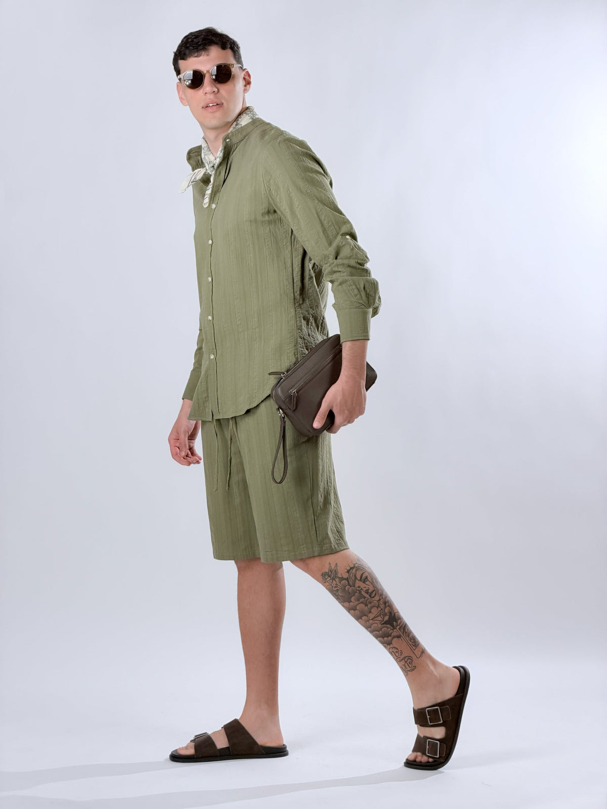 Camisa coreana texturizada