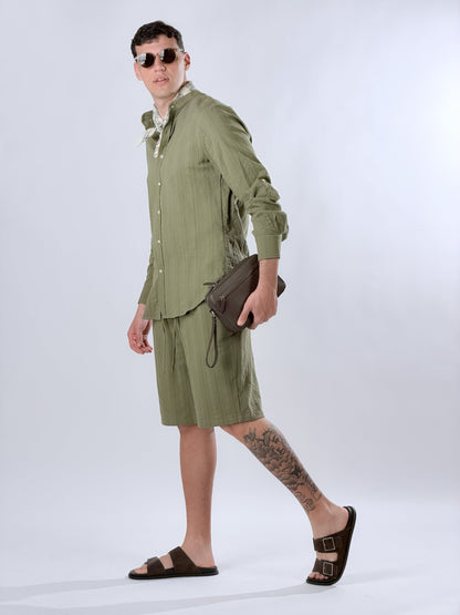 Camisa coreana texturizada