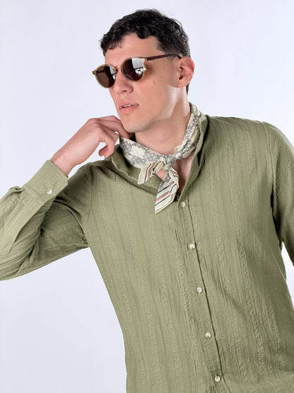 Camisa coreana texturizada