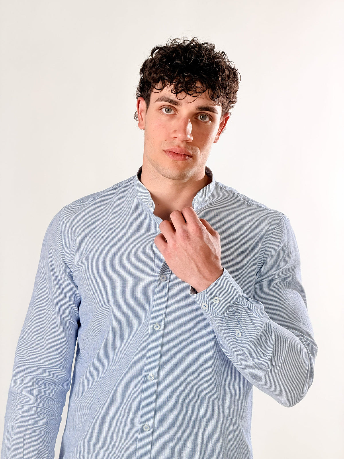 Camisa cuello coreano