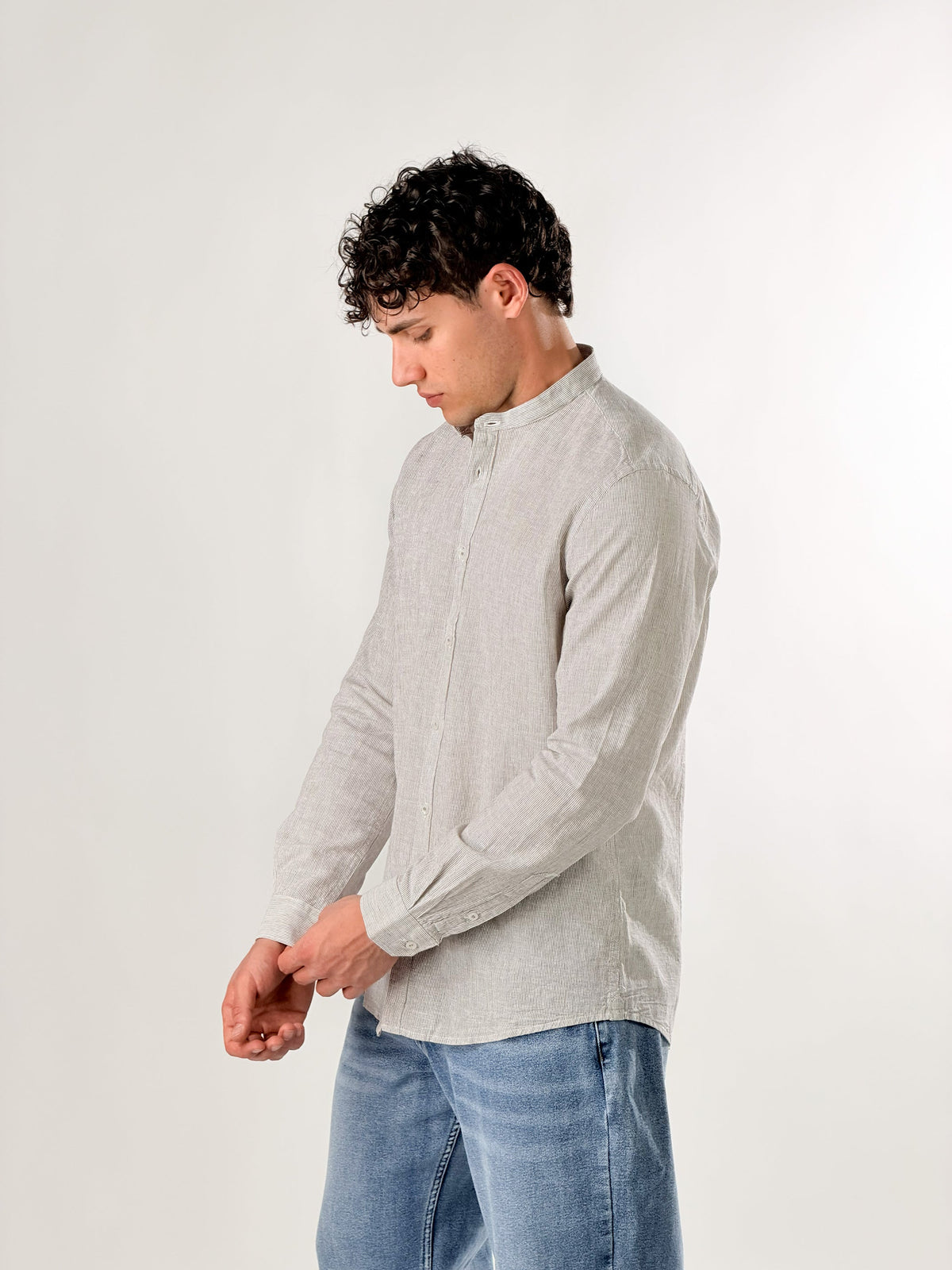 Camisa cuello coreano