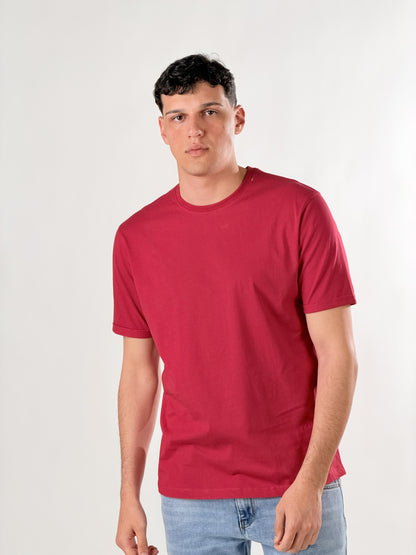 Camiseta cuello redondo fina básica