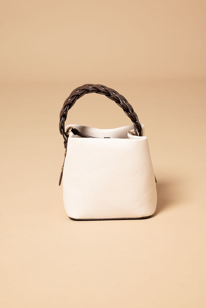 Bolso saco con asas trenzadas