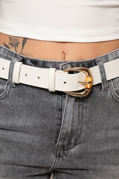 Cinturón con detalle efecto bambú