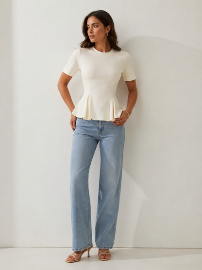 Camiseta con peplum