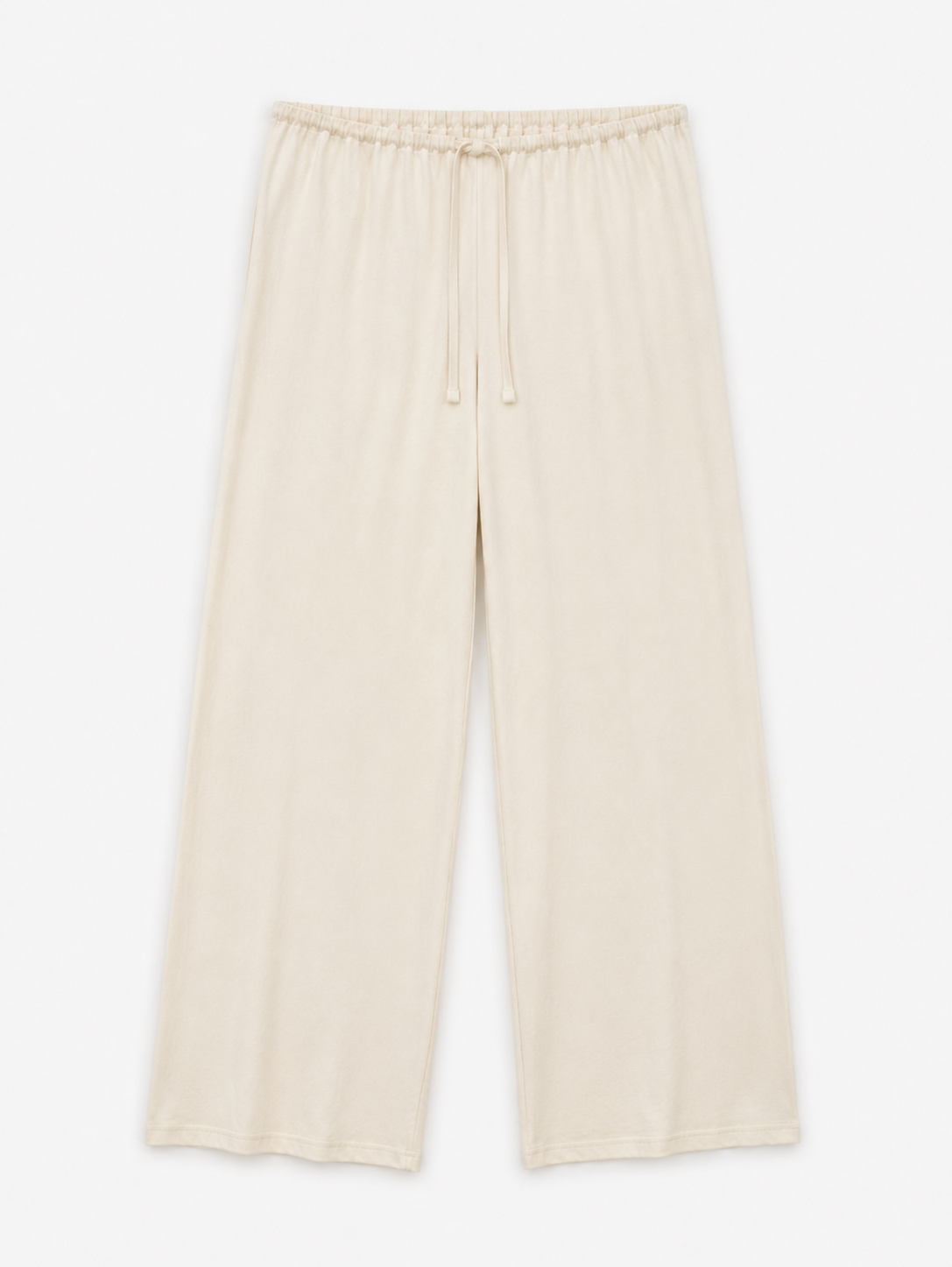 Pantalón jogger de pierna ancha con cordón minimal