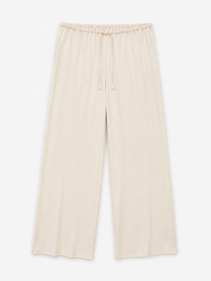 Pantalón jogger de pierna ancha con cordón minimal