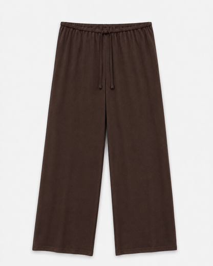 Pantalón jogger de pierna ancha con cordón minimal