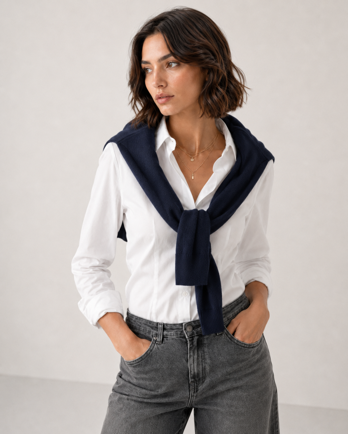 Camisa de algodón stretch