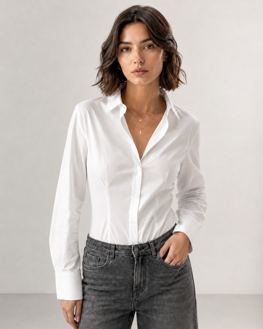 Camisa de algodón stretch