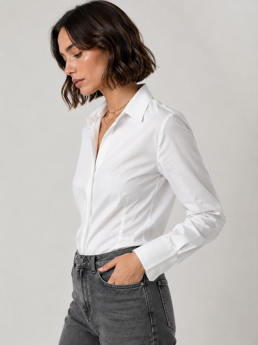 Camisa de algodón stretch