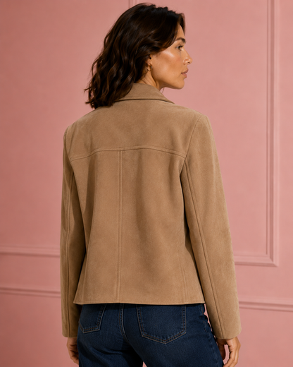 Chaqueta cruzada efecto ante