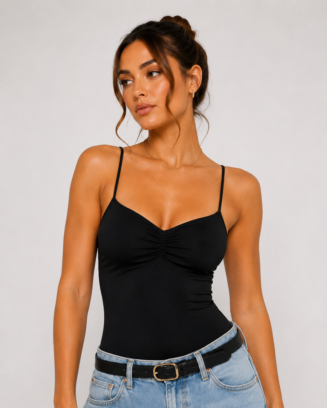 Body bustier con fruncido