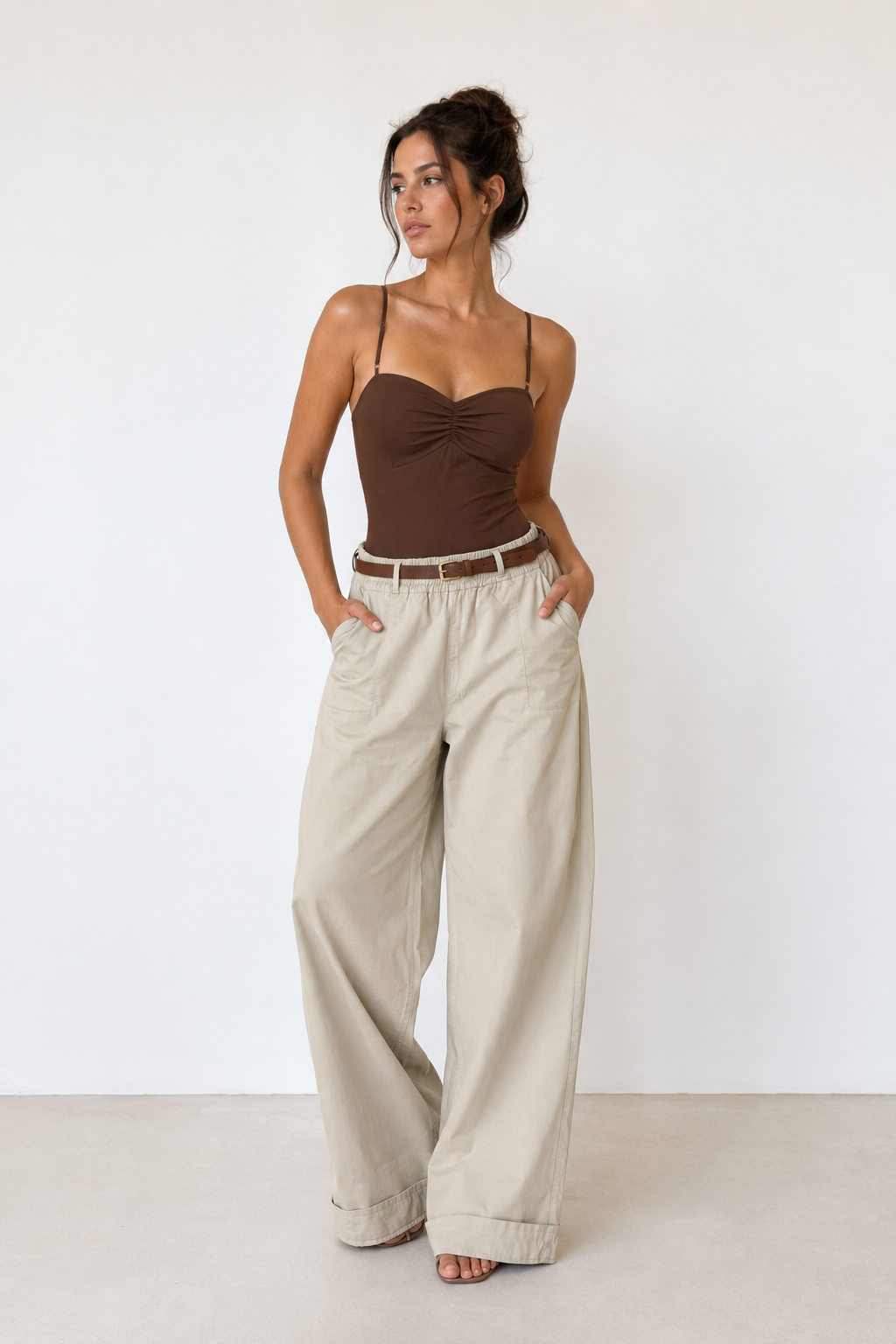 Body bustier con fruncido