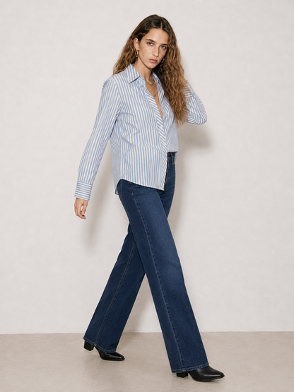 Camisa con hilo de lúrex dorado