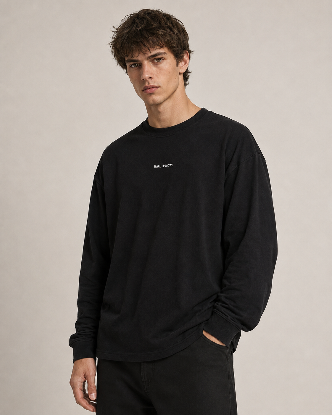 Camiseta oversize WAKE UP NOW!