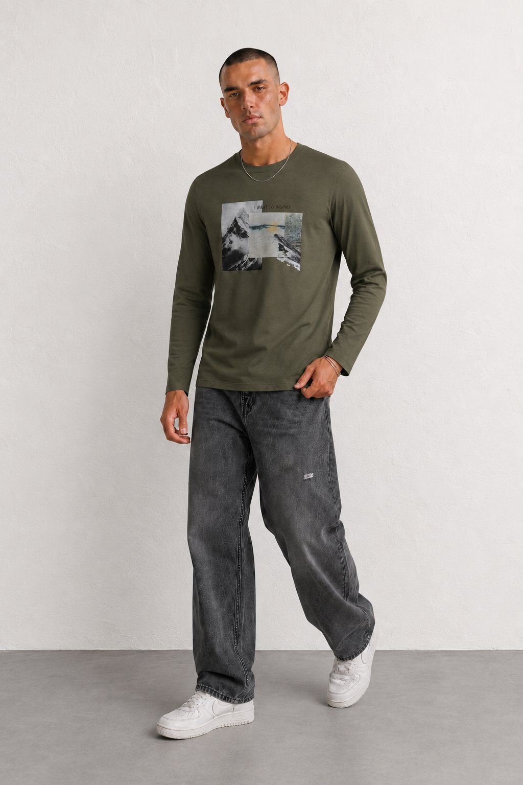 Camiseta manga larga WANT TO INSPIRE