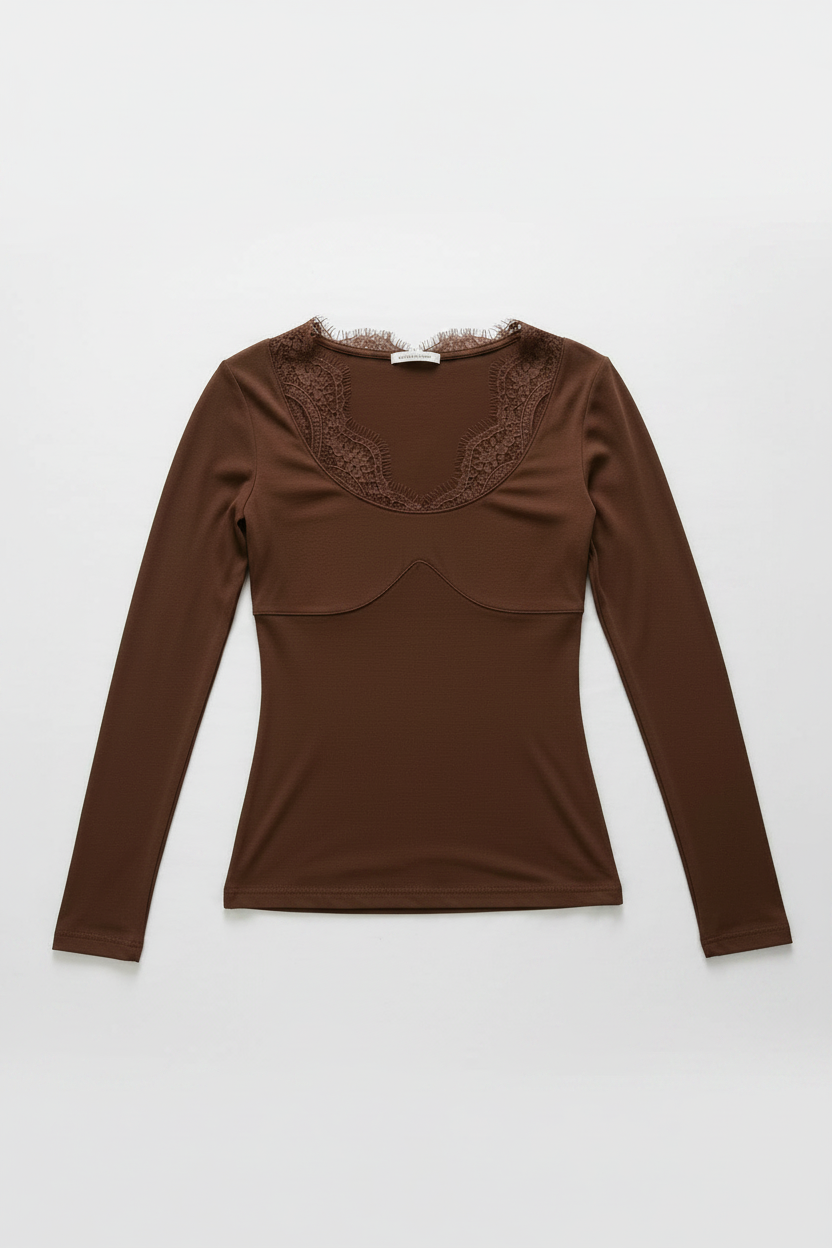 Jersey con detalles de encaje