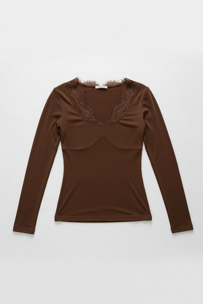 Jersey con detalles de encaje