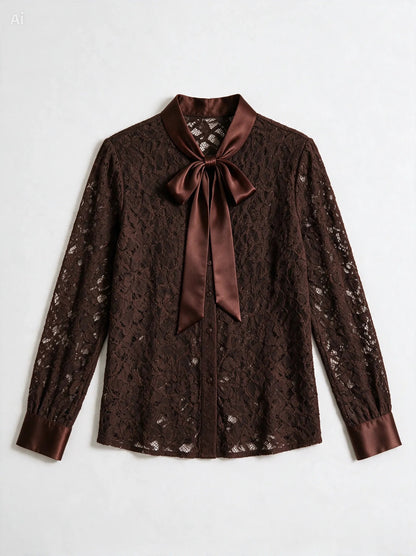 Camisa Nouvelle de encaje y raso