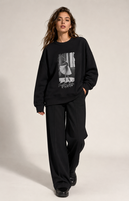 Sudadera de cuello redondo oversize
