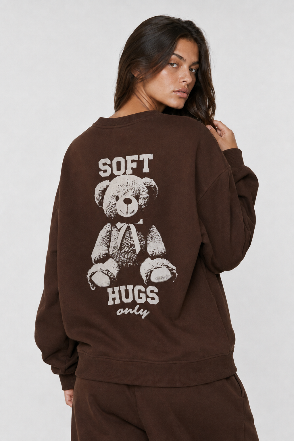 Sudadera de cuello redondo oversize
