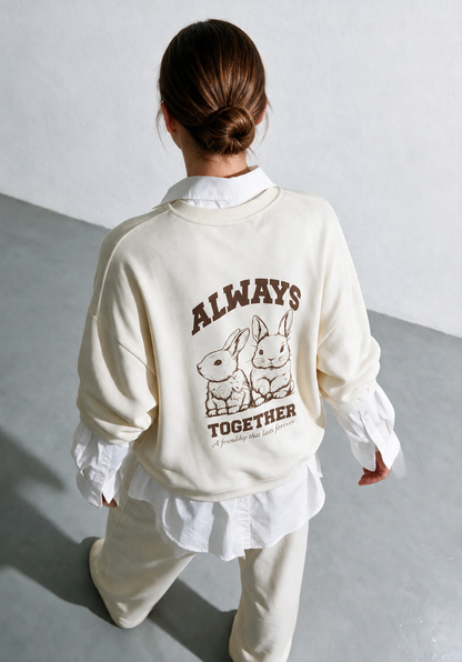 Sudadera de cuello redondo oversize