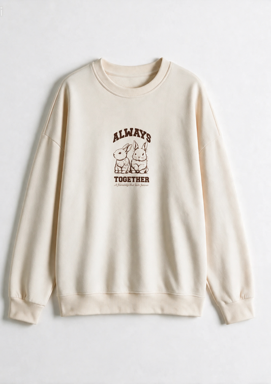 Sudadera de cuello redondo oversize