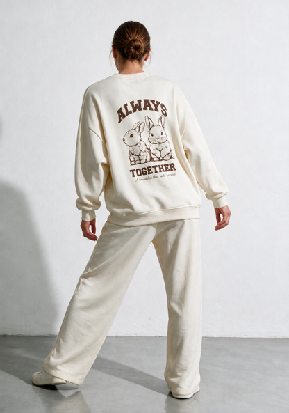 Sudadera de cuello redondo oversize