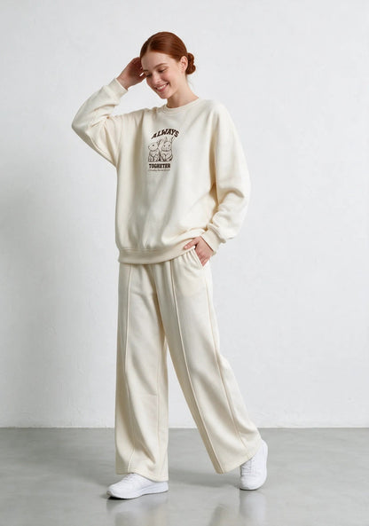Sudadera de cuello redondo oversize