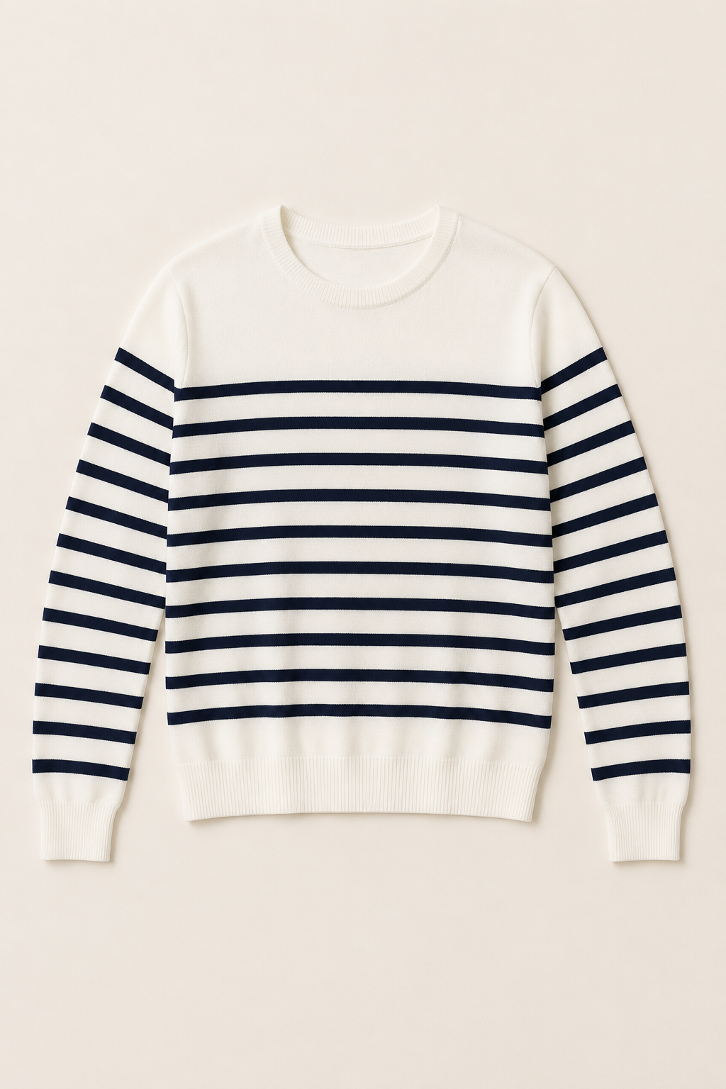Jersey Paris de cuello redondo a rayas