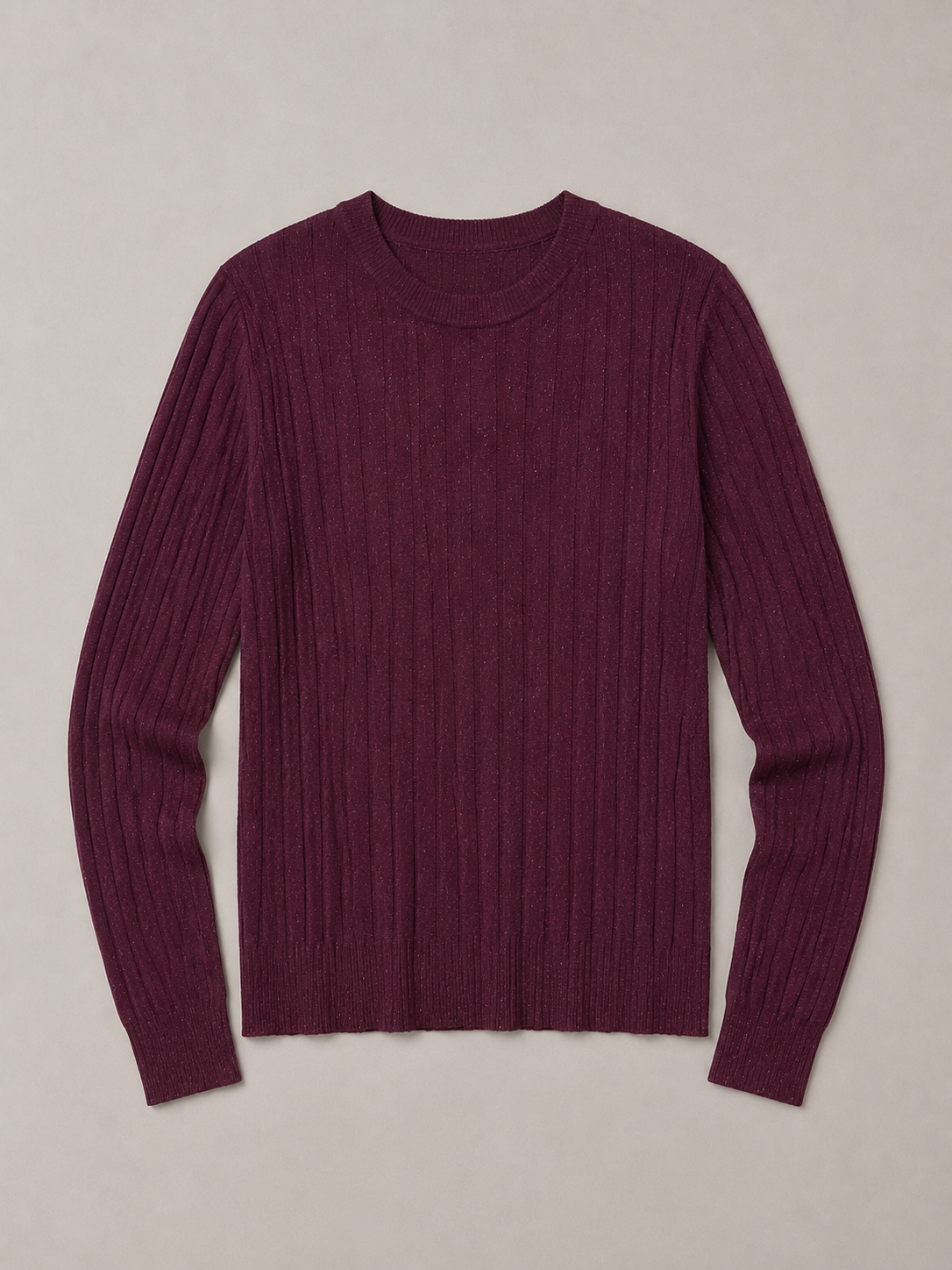 Jersey de cuello redondo con hilo lúrex