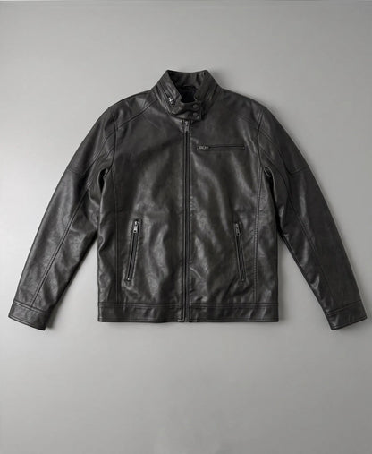 Cazadora biker efecto piel