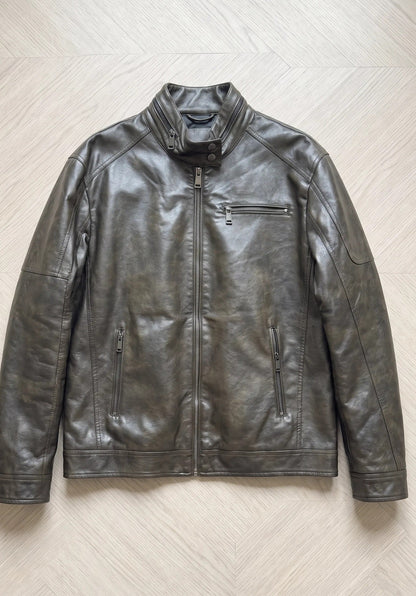 Cazadora biker efecto piel