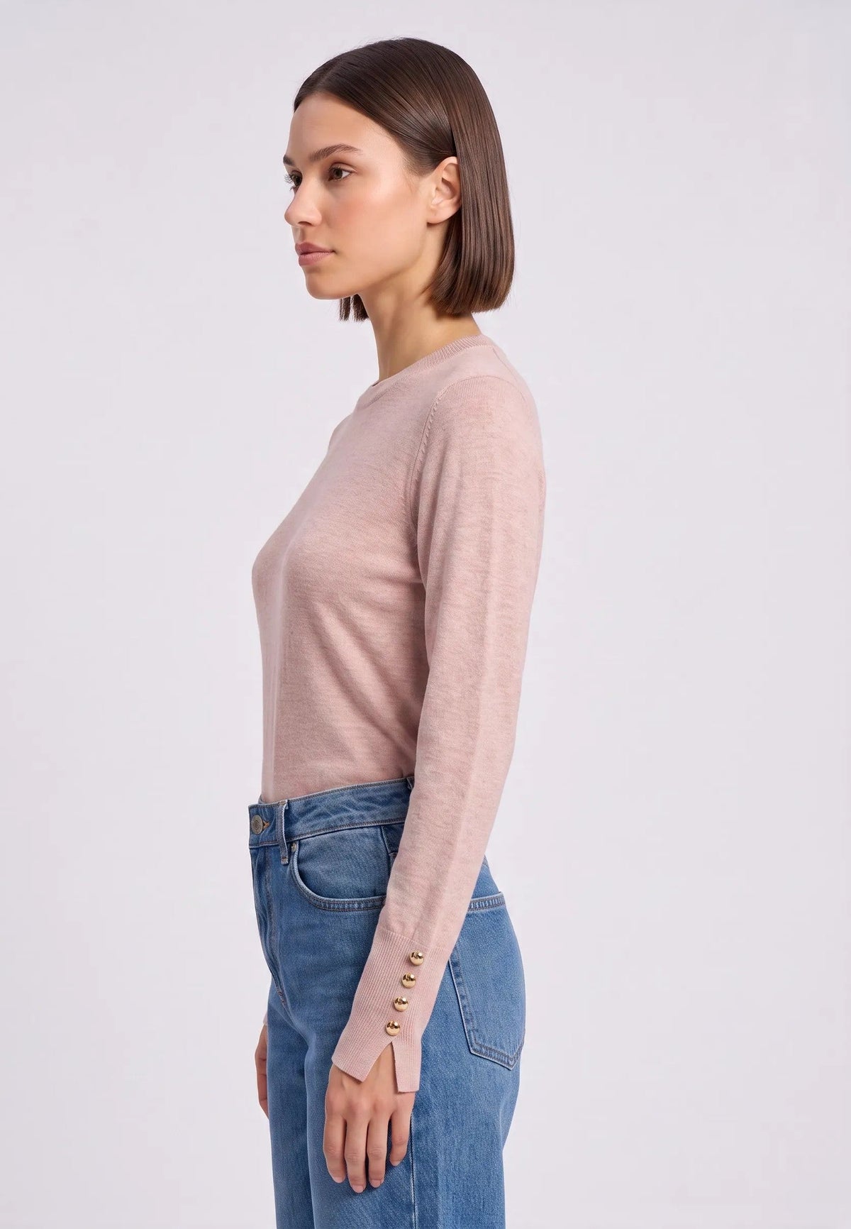 Jersey con botones decorativos en los puños