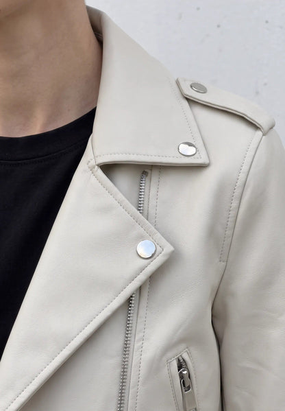 Cazadora biker efecto piel