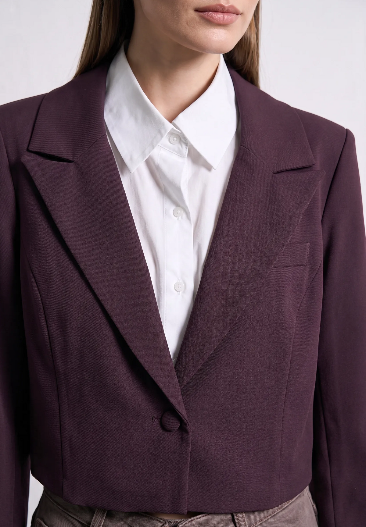 Blazer corto con camisa