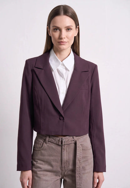Blazer corto con camisa