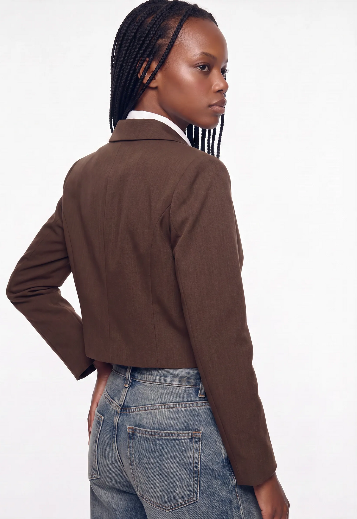 Blazer corto con camisa