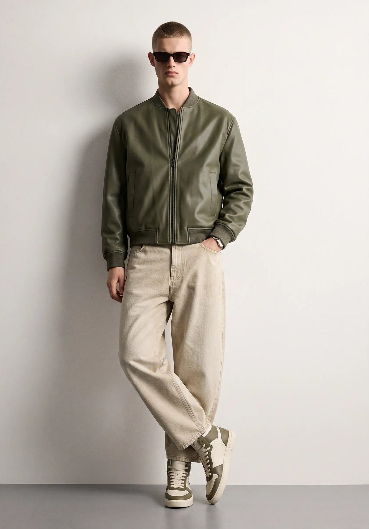 Bomber efecto piel