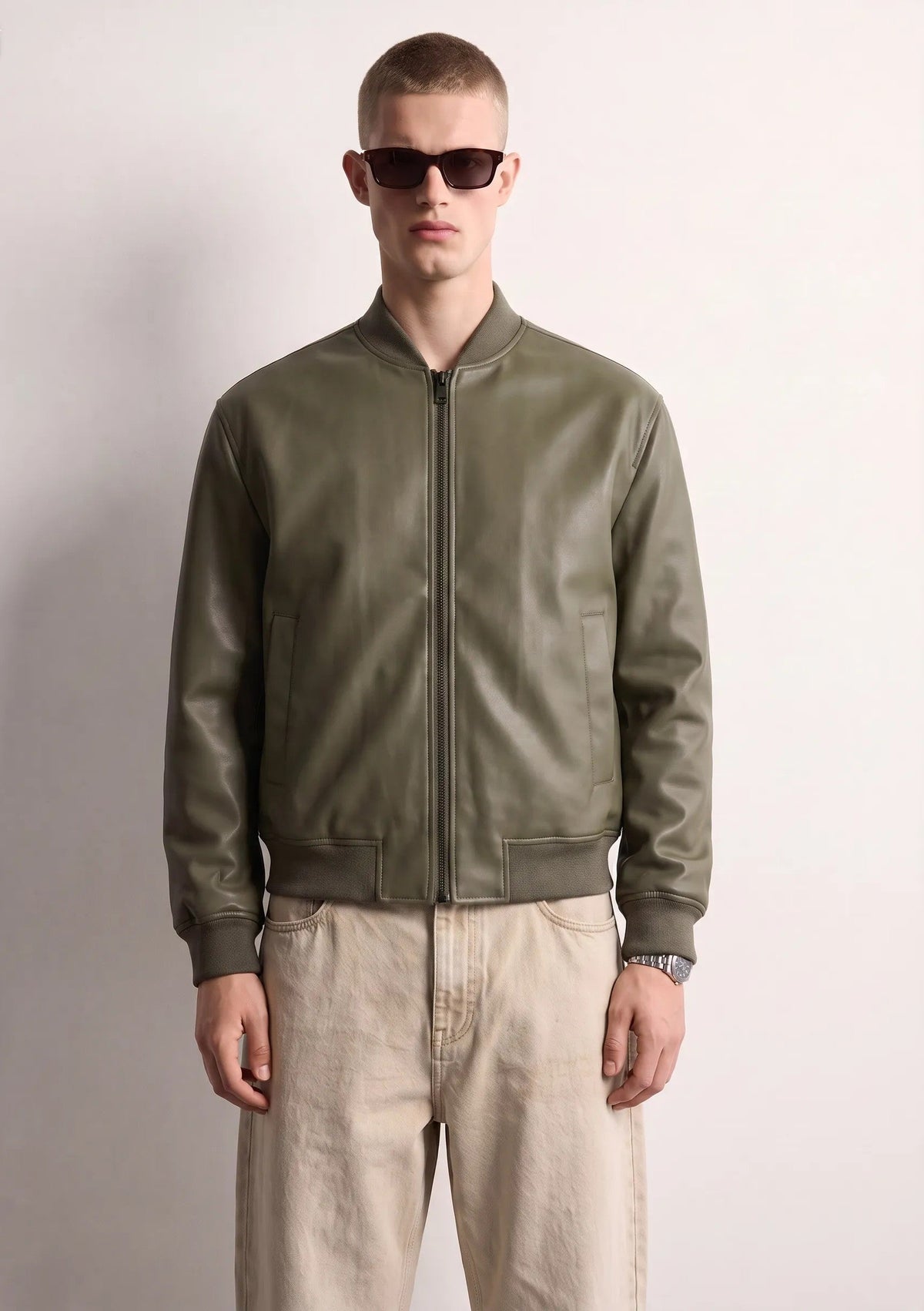 Bomber efecto piel