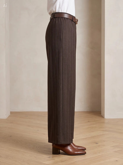 Pantalón de raya diplomática efecto denim