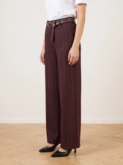 Pantalón de raya diplomática efecto denim