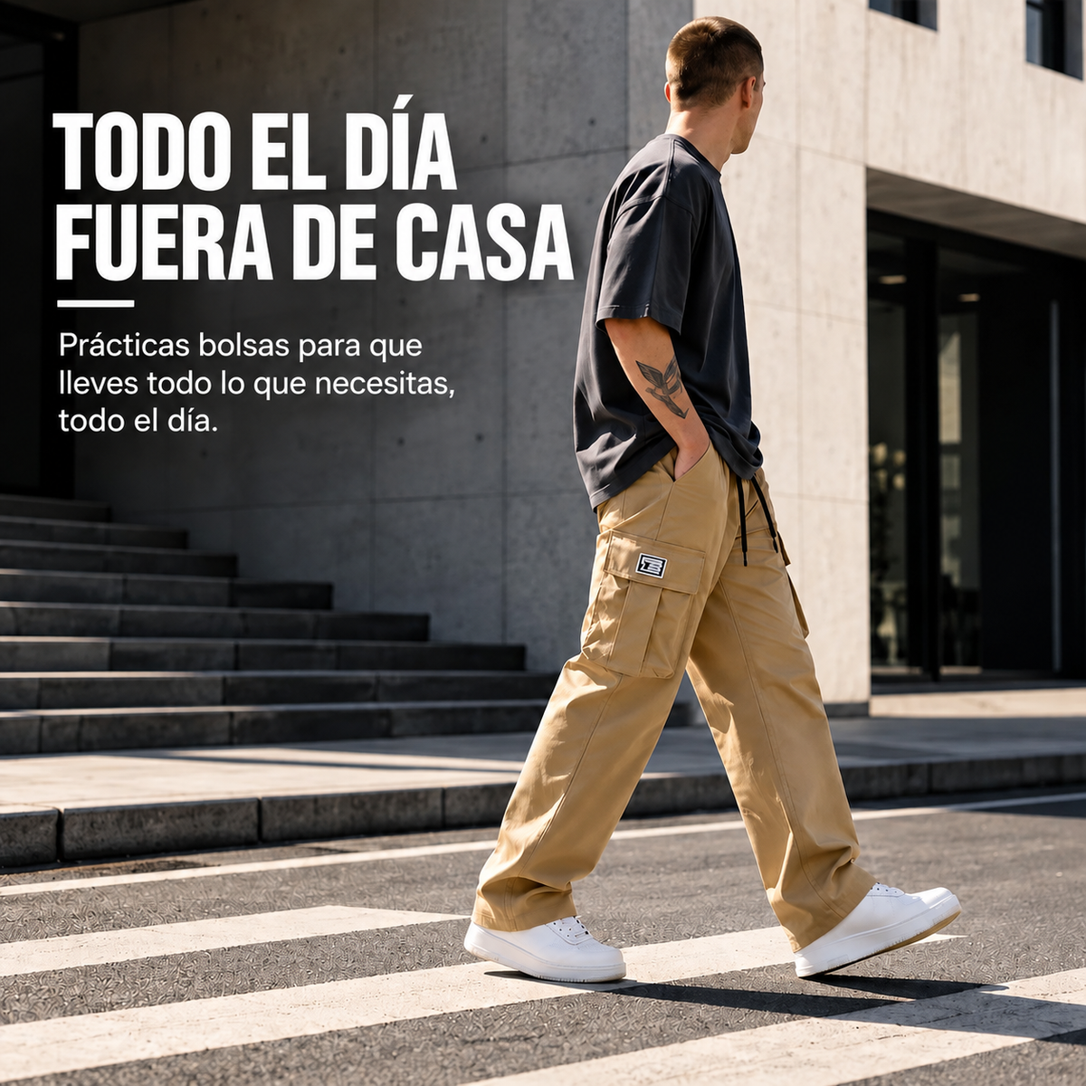 Pantalón cargo ligero para hombre
