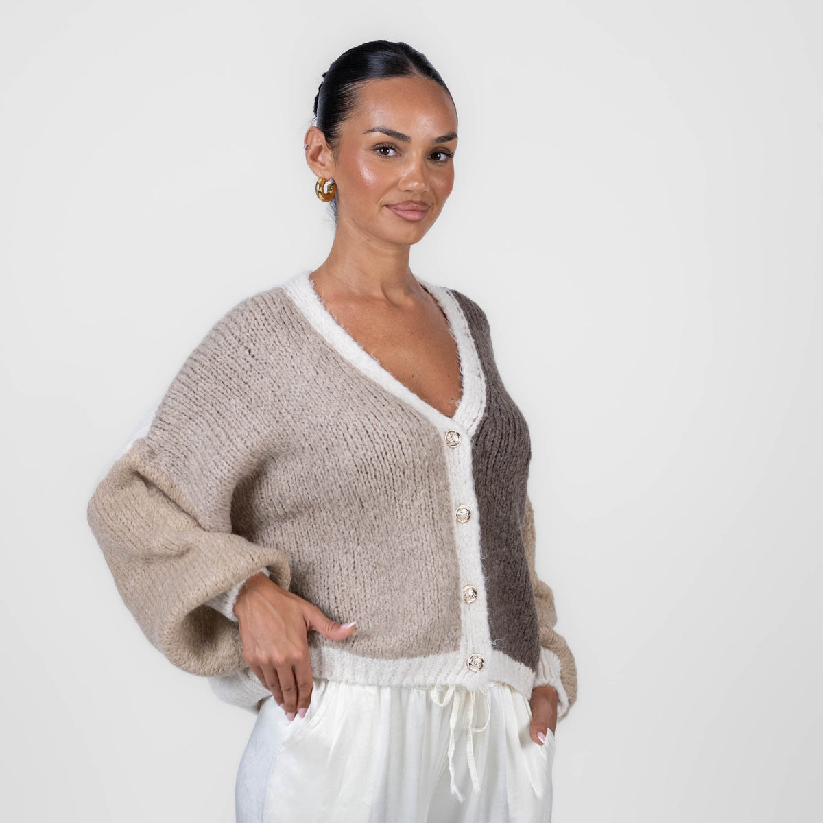 Cárdigan Holgado de Terciopelo Pastel