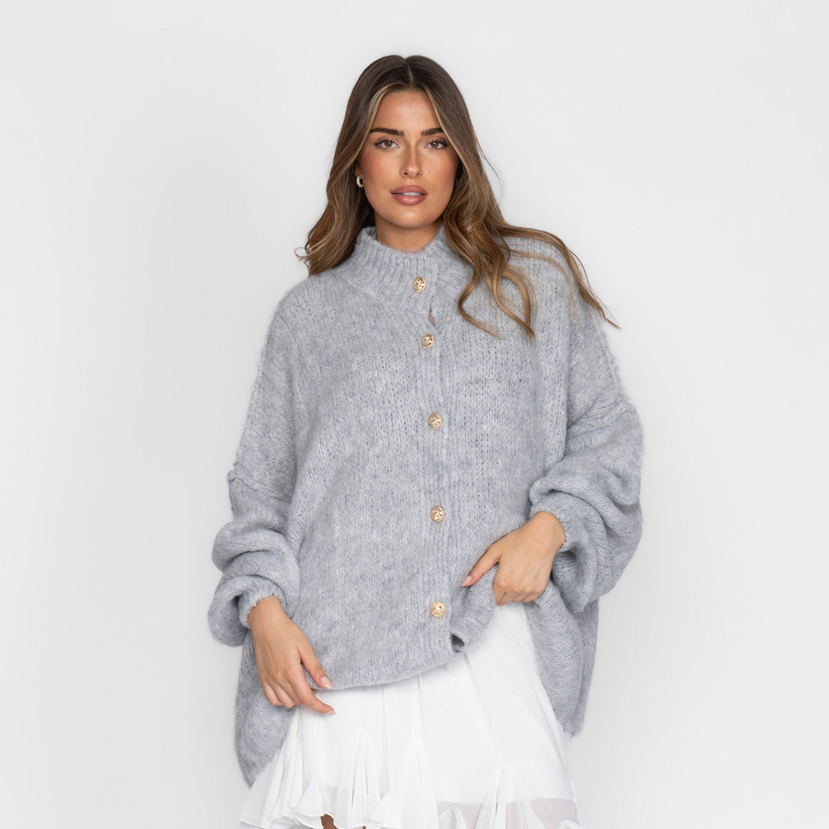 Cárdigan Holgado Ultra Suave "Glamour Acogedor"