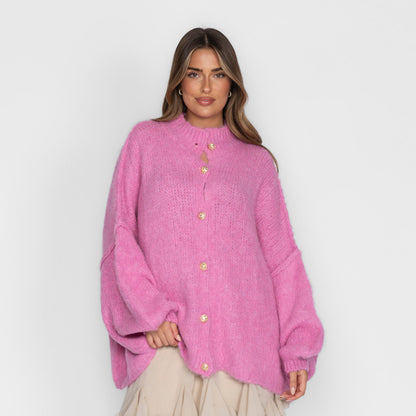 Cárdigan Holgado Ultra Suave "Glamour Acogedor"