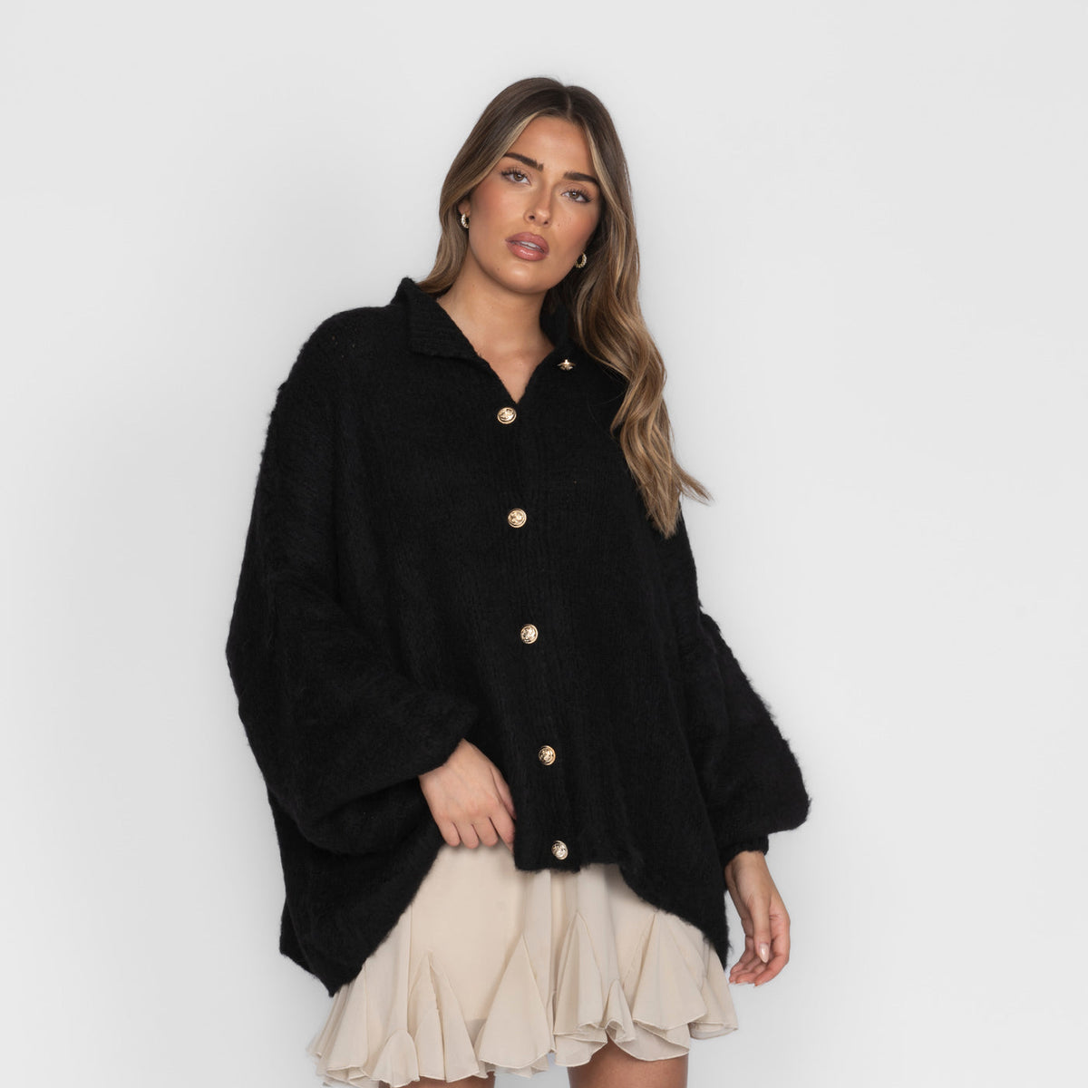 Cárdigan Holgado Ultra Suave "Glamour Acogedor"