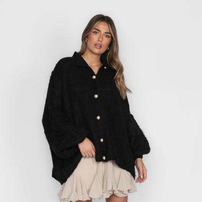 Cárdigan Holgado Ultra Suave "Glamour Acogedor"